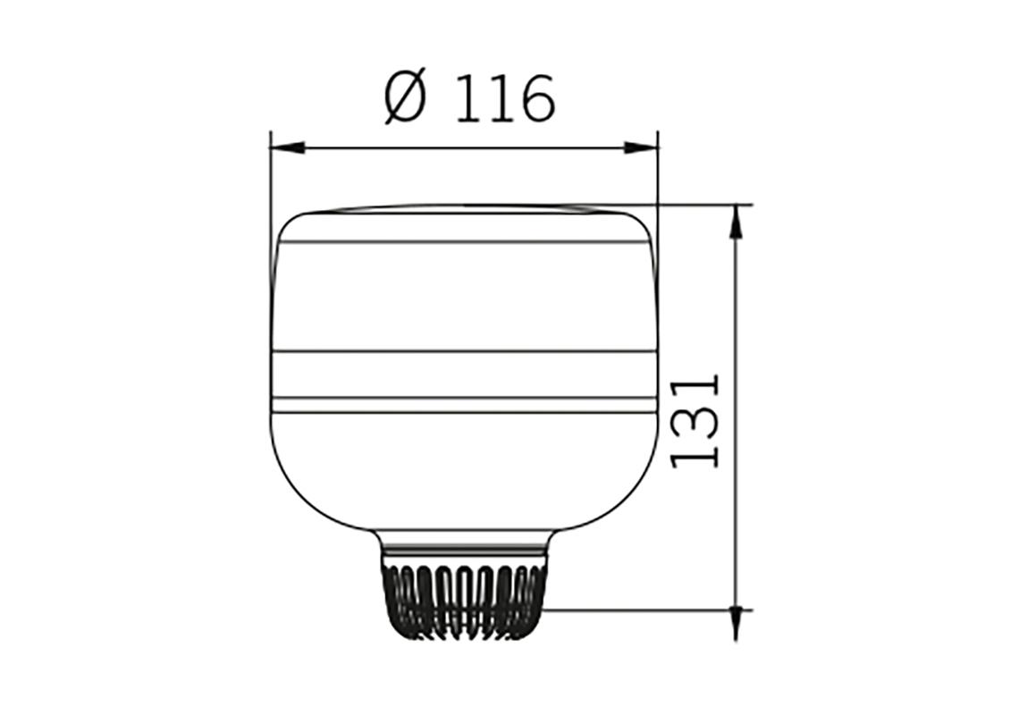 Gyrophare orange rotatif fixation hampe CL1 - EVOLUX